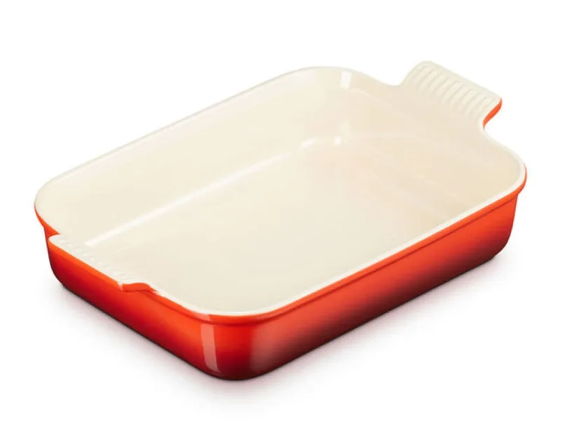 TRAVESSA RETANGULAR LE CREUSET 19CM HERITAGE VERMELHO 71102190600001 - Le creuset - Artigos Para Festa