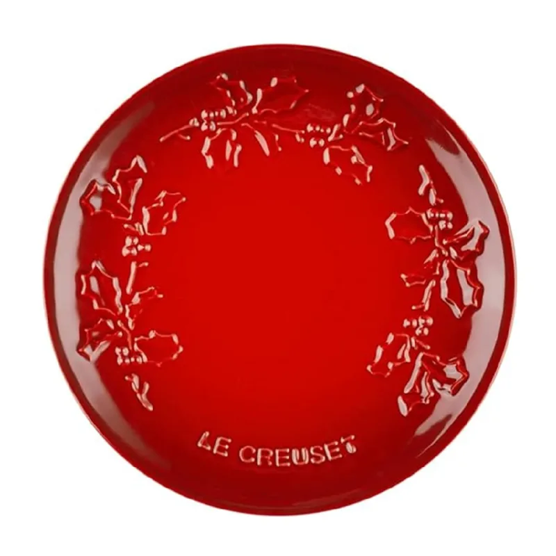PRATO RASO LE CREUSET SPHERE HOLLY 19CM EM CERÂMICA VERMELHO 80033190600003 - Le creuset - Utilidades Domesticas