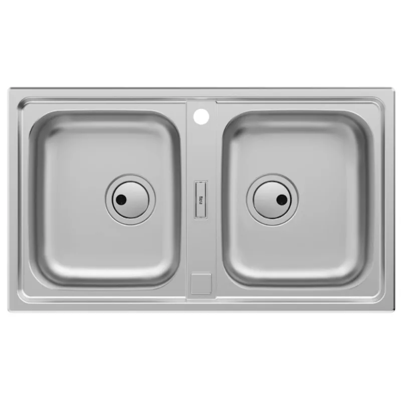 Pia Quartzex Siena p/ Cozinha Dupla Reversível 860x500x200mm Inox Roca