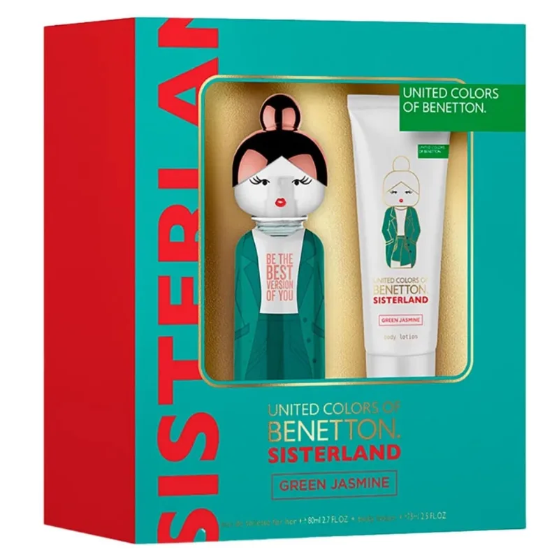 Kit coffret sisterland green jasmine edt perfume + body lotion