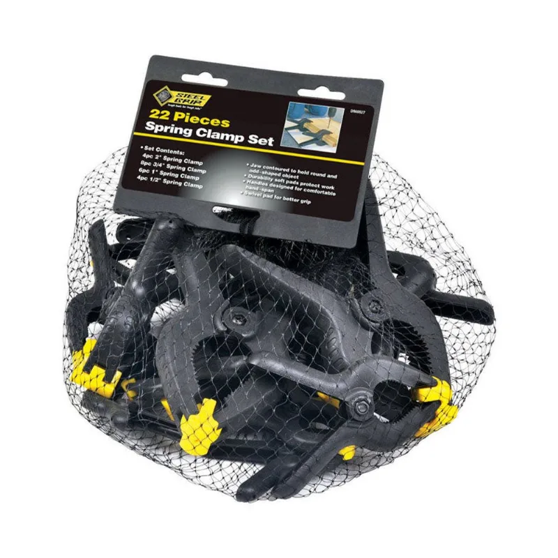 Conjunto De Braçadeiras De Mola Steel Grip, 22 Peças Com Almofadas Que Não Estragam