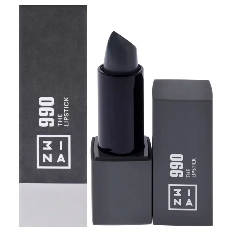 Batom 3INA 990 Cinza quente com acabamento fosco e brilhante 4,5 ml