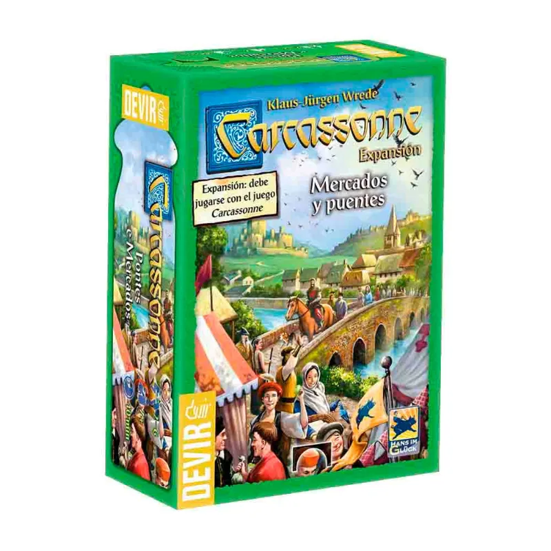 Carcassonne Mercados e Pontes Expansão de Jogo de Tabuleiro Devir BGCARME