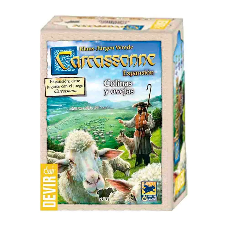 Carcassonne Colinas e Ovelhas Expansão de Jogo de Tabuleiro Devir BGCAROV