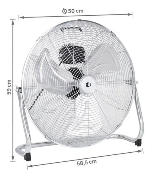 Circulador De Ar Turbo Inox Ventilador 50cm 160w
