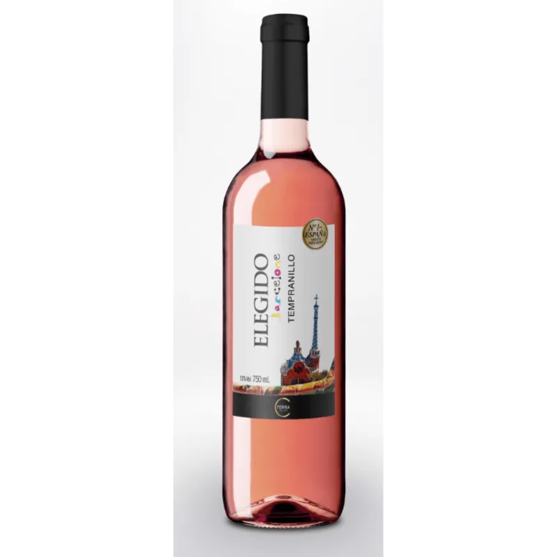 Vin Esph Elegido 750ml Barcelone Tempranil Rose Vinho Espanhol Elegido Barcelone Tempranil 750ml
