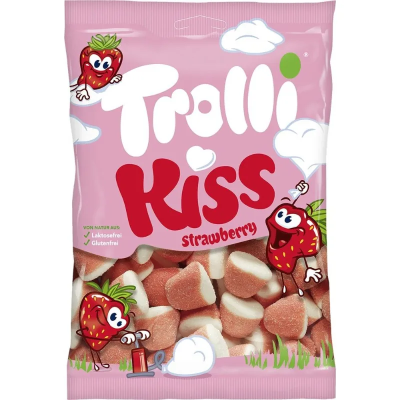 Bala de Goma Trolli Kiss 100g