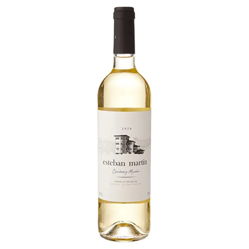 Vinho Espanhol Esteban Martin Macabeo Chardonnay Seco Branco 750ml