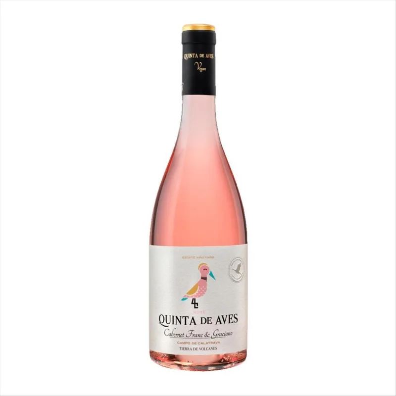 Vinho Rosé Espanhol Quinta de Aves Cabernet Franc e Graciano Garrafa 750ml - Quinta de Aves - Vinhos E Cervejas