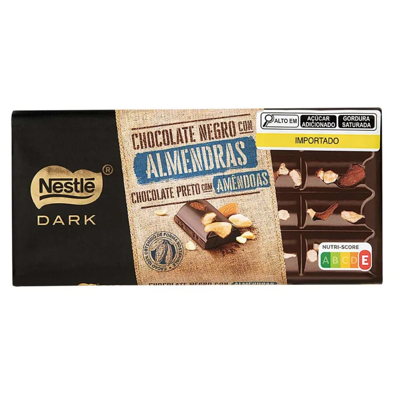 Chocolate Nestlé Dark Chocolate Preto com Amêndoas 150g