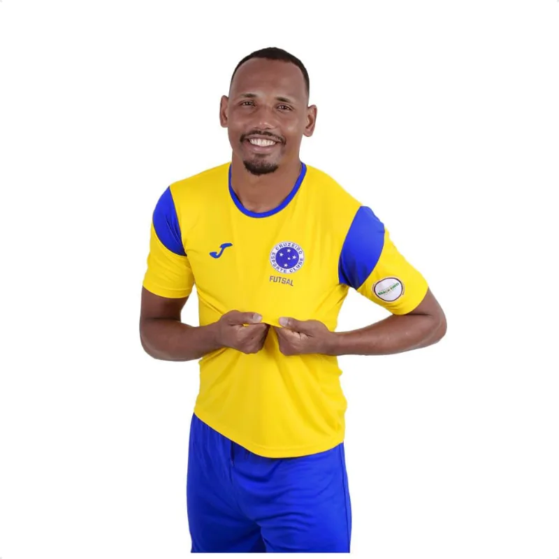 Conjunto Goleiro Joma Cruzeiro Futsal 24 S/Nº GG / Amarelo / Azul
