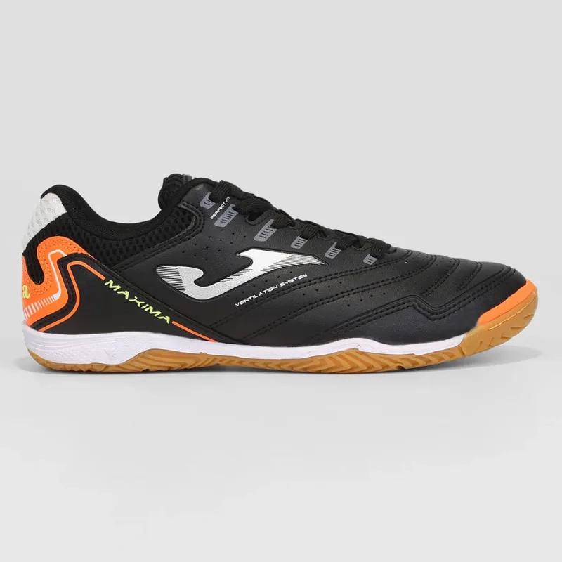 Chuteira Joma Maxima Futsal Black Orange-masculino