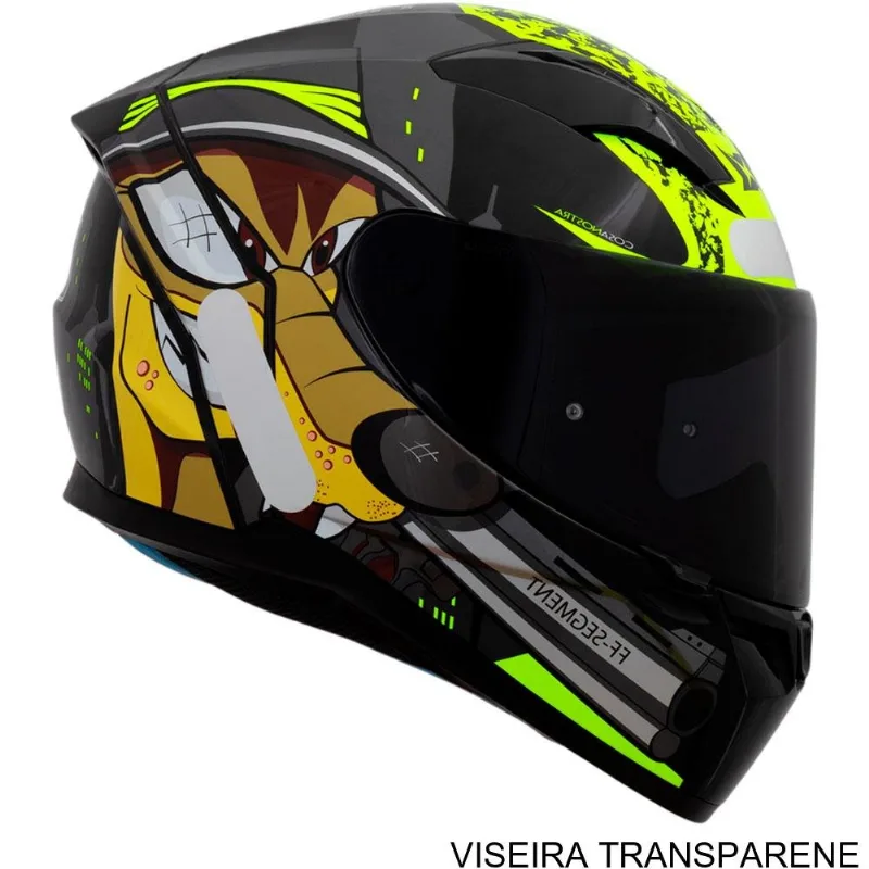 Capacete Axxis Segment Cosa Nostra B13 Amarelo Fluor Gloss 58 (MP)