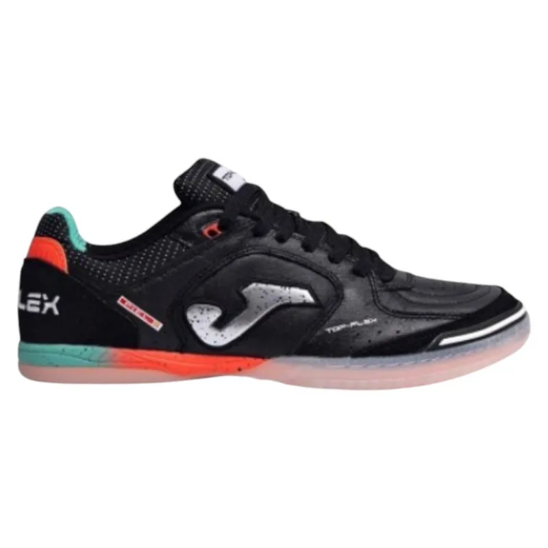 Chuteira Futsal Nº40 Joma Top Flex Preto E Coral (MP)