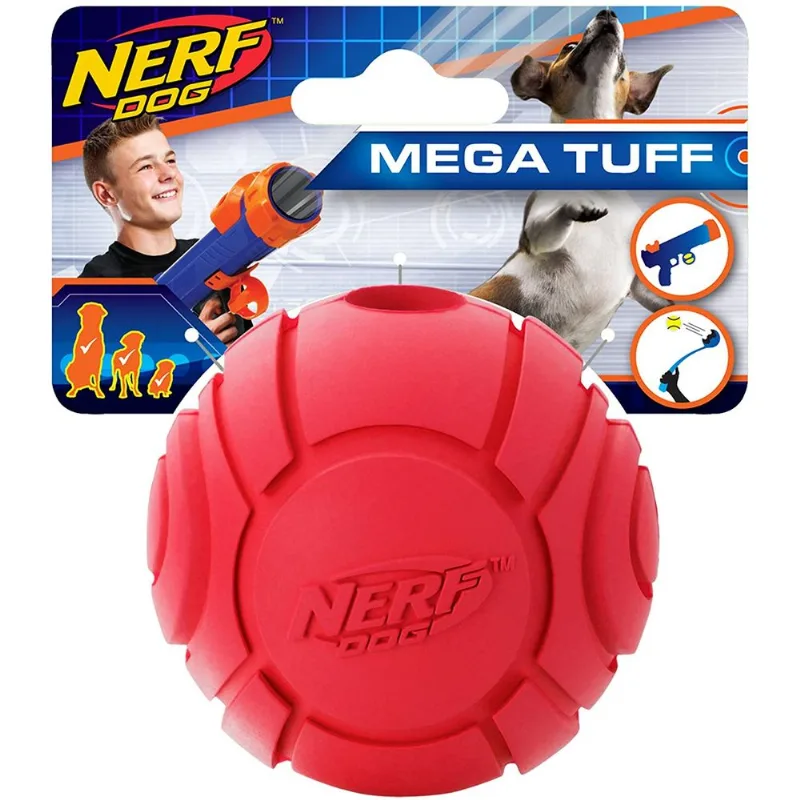 Bola de Borracha Sonic Vermelha para Cães Nerf Dog AUB012WSXP8Q