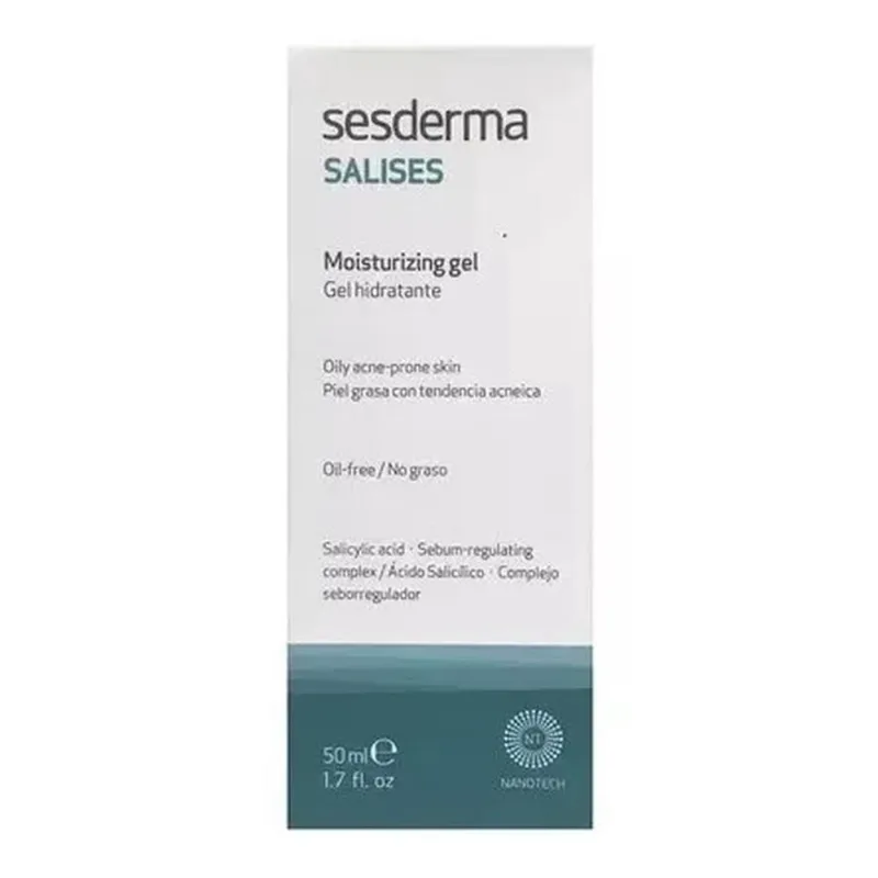 Sesderma Salises Gel Hidratante 50ml Sem Óleo Pele Acneica