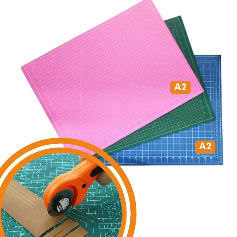 Base De Corte Dupla Face A2 60X45cm Em Pvc Unidade 205 - Verde Z5
