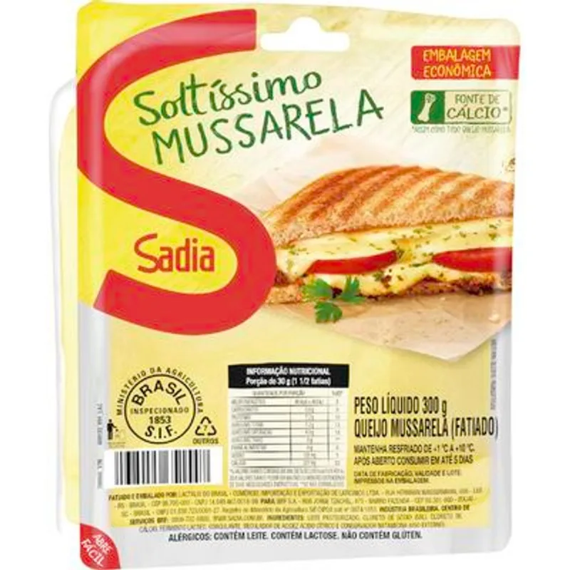 Queijo Mussarela Sadia Fatiado 300g