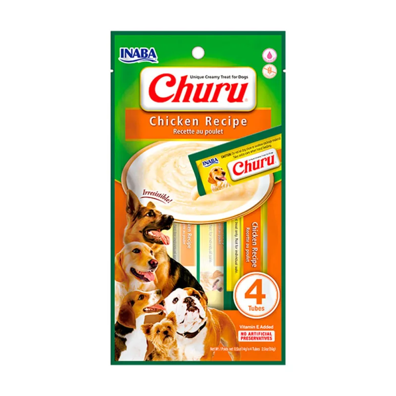 Petisco Churu Dog Para Cães Adultos Sabor Frango 56g - Não Informado - Pet Care