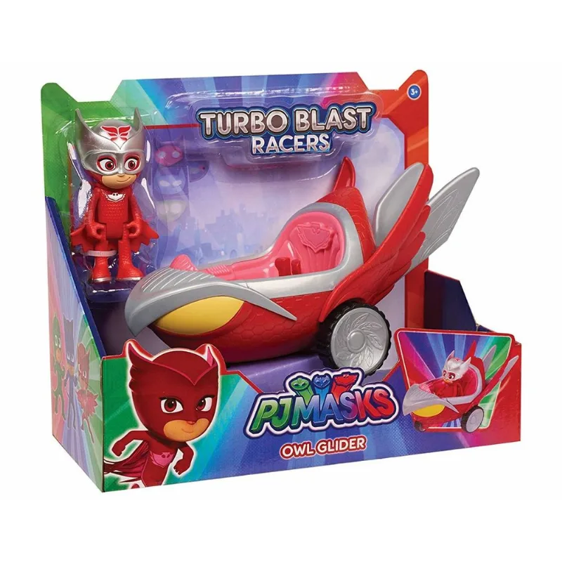 PJMasks - Planador Coruja - Veículo Turbo Blast Racers