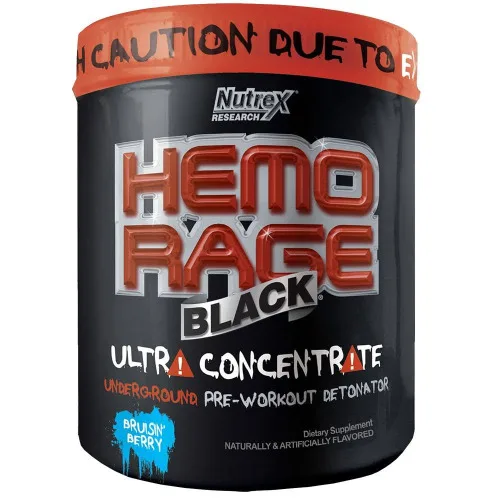Hemo Rage Black Bruisin Berry Cereja 50 Doses 321g Nutrex - NUTREX - Suplementos