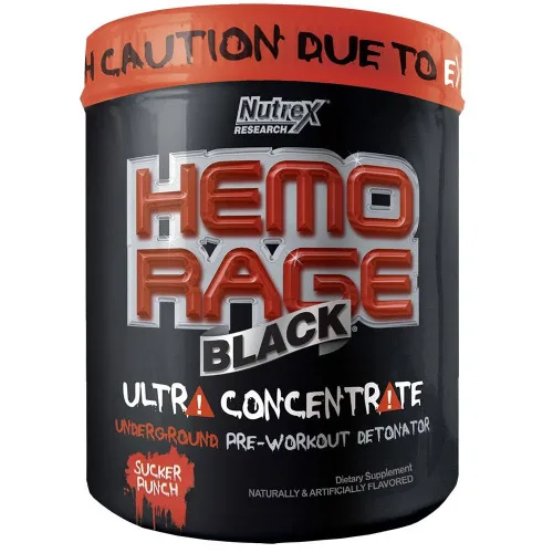 Hemo Rage Black Sucker Punch Frutas 50 Doses 316g Nutrex - NUTREX