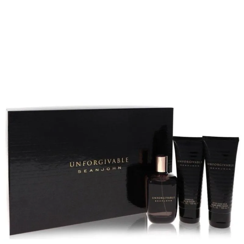 Caixa Presente 125 ML Eau De Toil.ML Gel de Banho+100 ML Pós Barba Masculino Sean John Unforgivable Col.