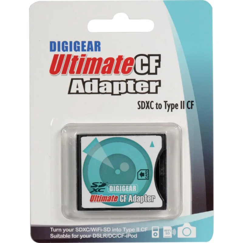 Adaptador para Cartão de Memória SD Para CF Tipo II Digigear