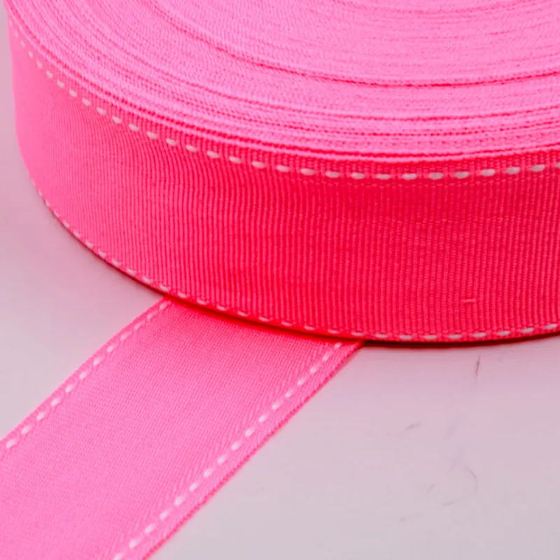 Fita Pespontada 38MM em Poliester com 50 Metros 034M - Pink Neon 034