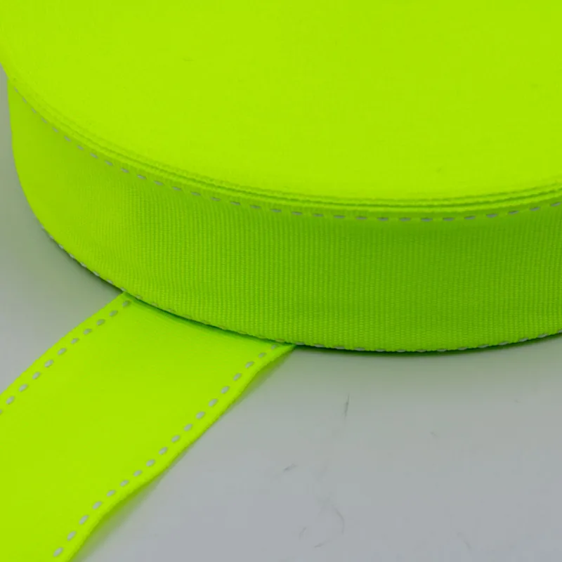 Fita Pespontada 38MM em Poliester com 50 Metros 036M - Verde Neon 036