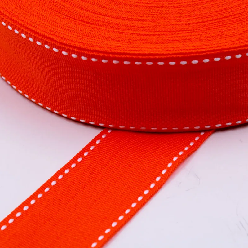 Fita Pespontada 38MM em Poliester com 50 Metros 208 - Laranja
