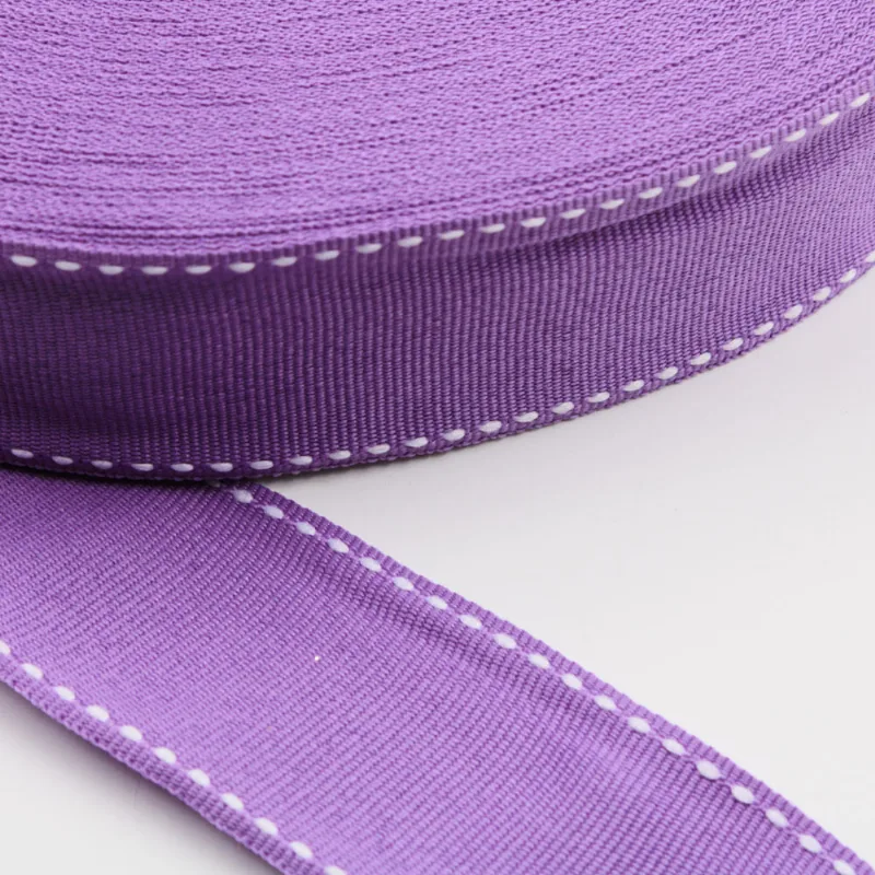 Fita Pespontada 38MM em Poliester com 50 Metros 211 - Lilas