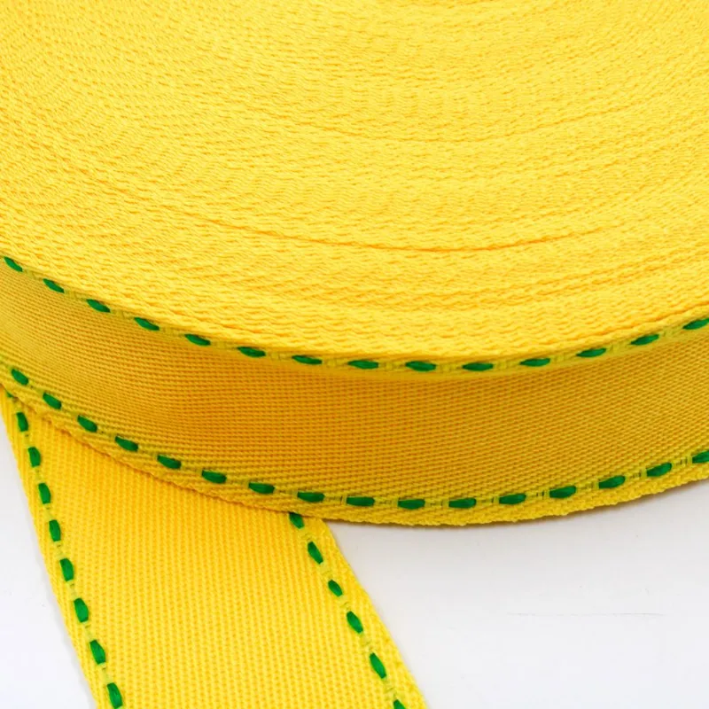 Fita Pespontada 38Mm Em Poliester Com 50M 228 - Amarelo