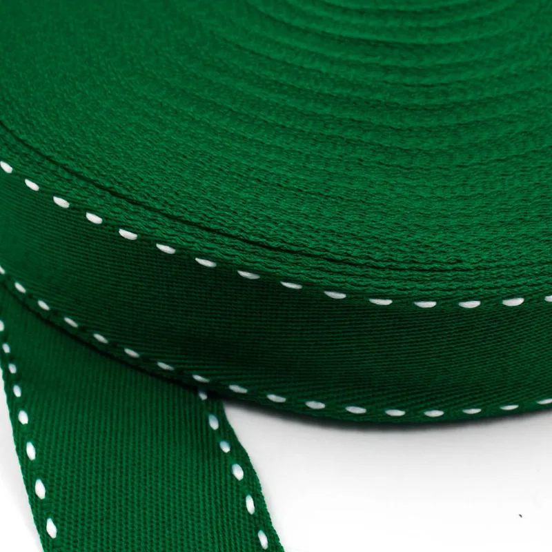 Fita Pespontada 38Mm Em Poliester Com 50M 469 - Verde Bandeira