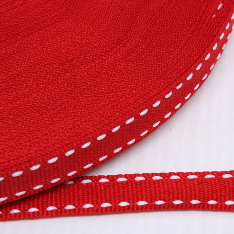 Fita Pespontada 10Mm Em Poliester Com 50 Metros 01Po - Vermelho 01