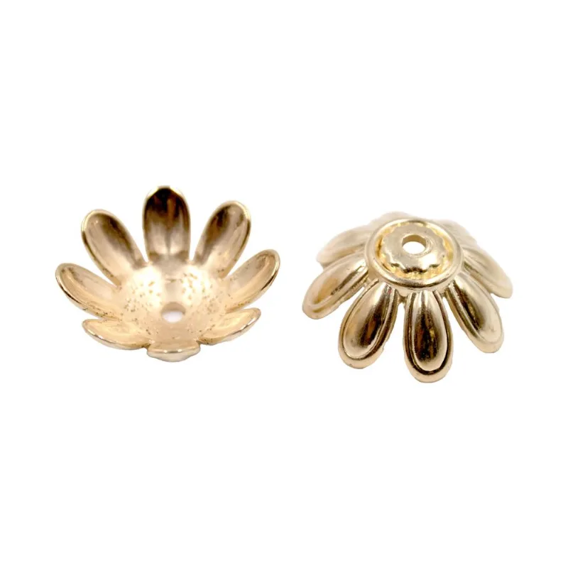 TULIPA FLOR OITO PETALAS 23MM EM ABS COM 250G 073 - Dourado