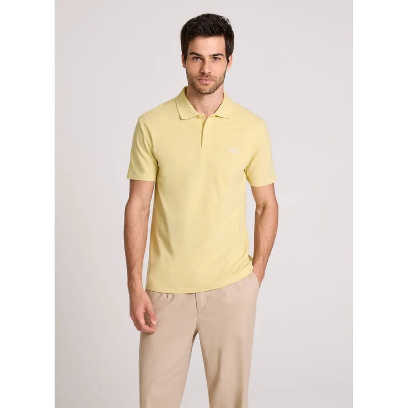 Polo Regular Fit Light Transfer Amarelo John John Masculina P