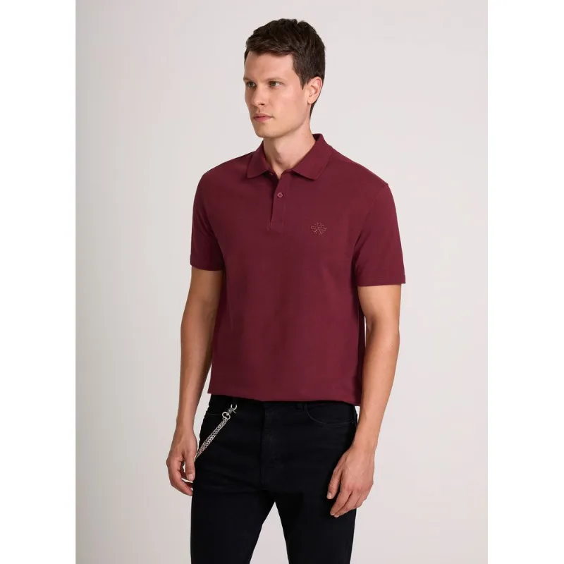 Polo Regular Fit Light Transfer Vinho John John Masculina G