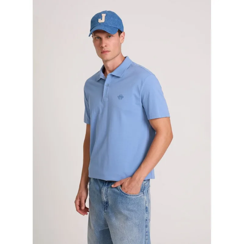 Polo Regular Fit Light Transfer Azul Claro John John Masculina XGG