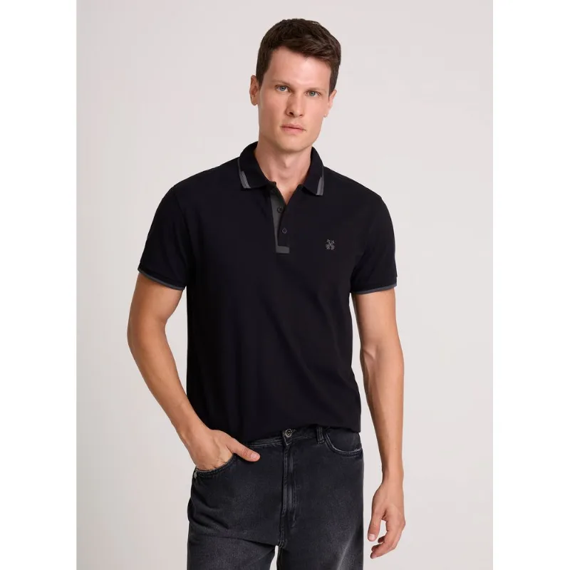 Polo Regular Fit Golden Black John John Masculina P