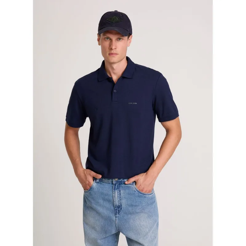 Polo Regular Fit Key Left Marinho John John Masculina M