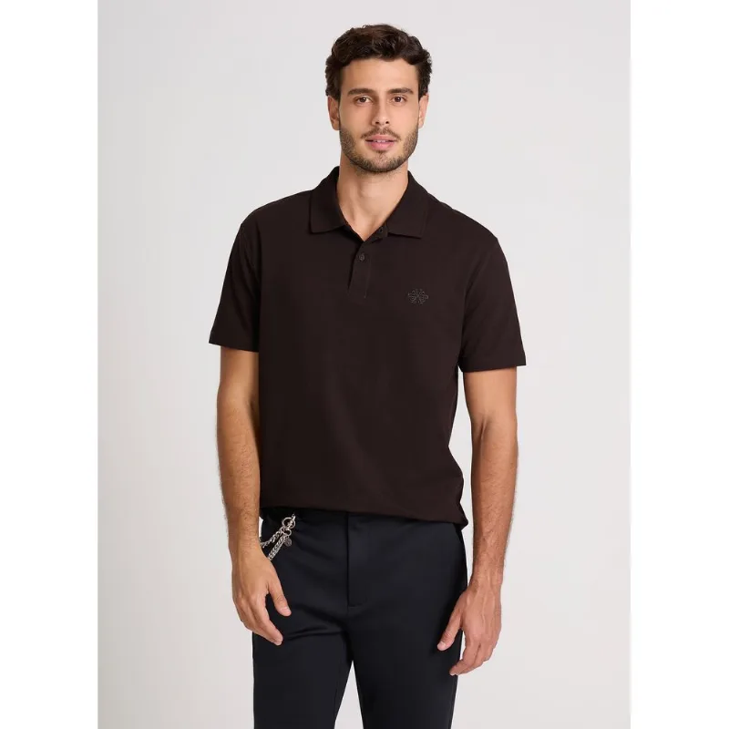 Polo Regular Fit Light Transfer Marrom John John Masculina M