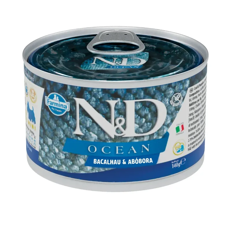 Ração Úmida N&amp;D Ocean Cães Puppy Bacalhau e Abóbora - N&D