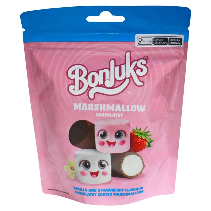 Marshmallows Bonjuks com Cobertura de Chocolate Pouch 50g