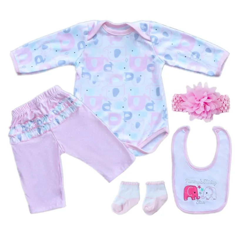 Conjunto De Roupas Reborn Baby Doll, Roupa Ziyiui Para Boneca De 43 A 56 Cm