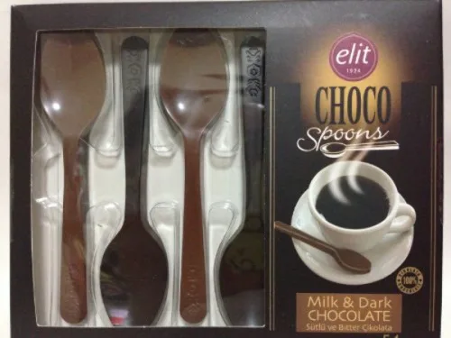 ELIT 1924 CHOCOLATE 6 SPOONS MILK DARK CHOCOLATE 54G TURKEY IMPORT - ZAINI