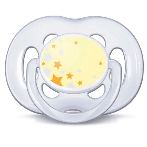 Chupeta Noturna Amarela Freeflow 6 18m Bpa Free Scf181/13 Avent Philips - PHILIPS AVENT