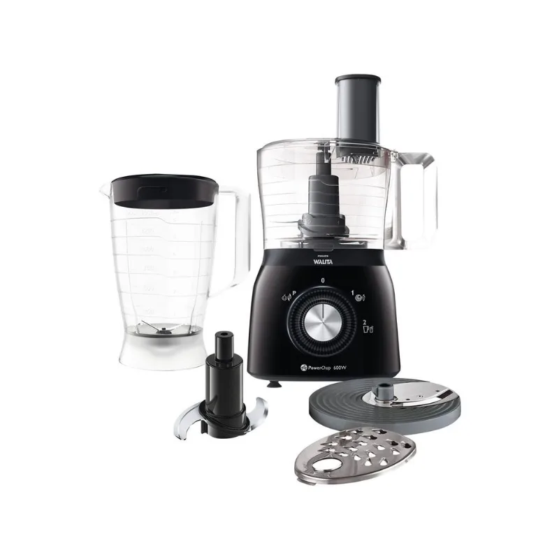 Multi Processador de Alimentos Philips Walita Viva RI7630 2 Velocidades + Pulsar 600W - Preto - 220V