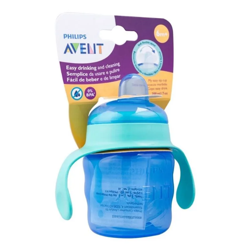 Copo de Transição Avent 6M+ Azul Bico de Silicone 200ml - Philips Avent - Copo