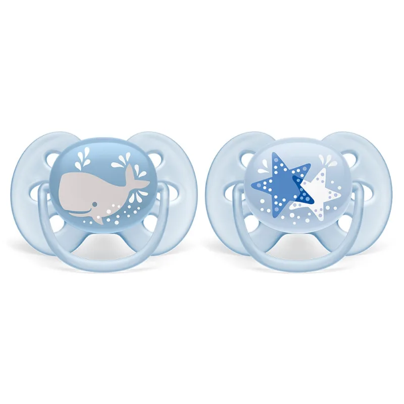 Chupeta Ultra Soft Decorada Philips Avent - SCF223/03 – Azul